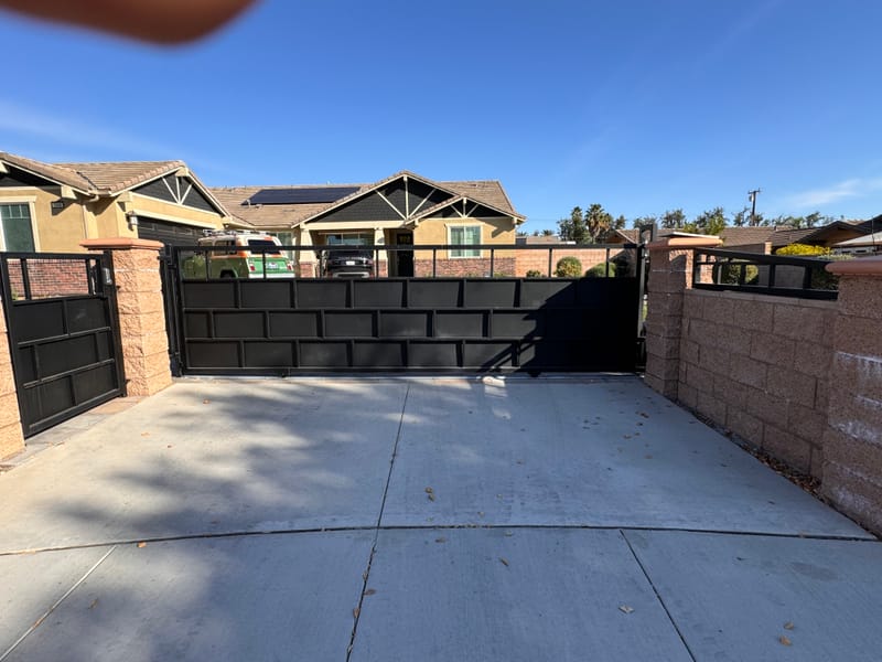 A sliding driveway gate serviced in Menifee, California