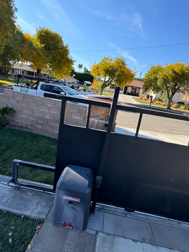 A sliding driveway gate serviced in Colton, California